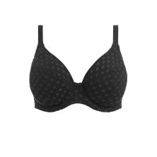 Top de bikini plunge negro tallas grandes Bazaruto de Elomi