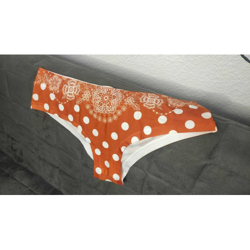 Braga polka dot burnt orange  divertida