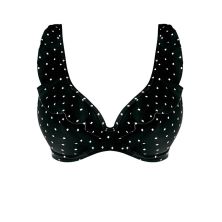 Color negro Top de bikini high apex Jewel Cove de Freya estampado