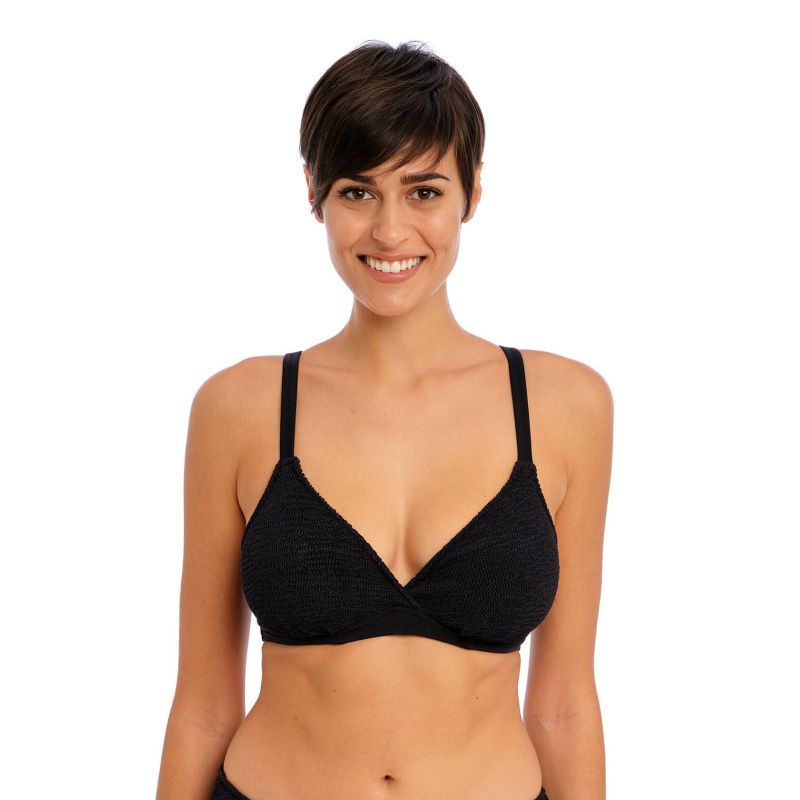 Top de bikini plunge BLK  Ibiza Waves frente