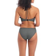 Top de bikini bandeau Check In Monochrome de Freya al cuello