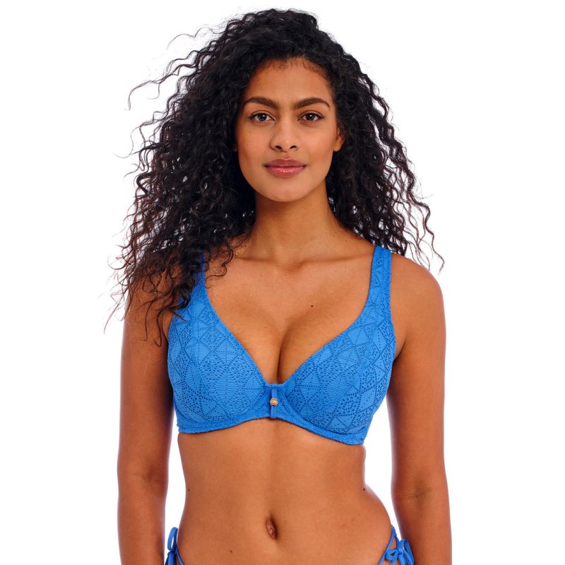 Top de bikini high apex azul Nomad Nights de Freya