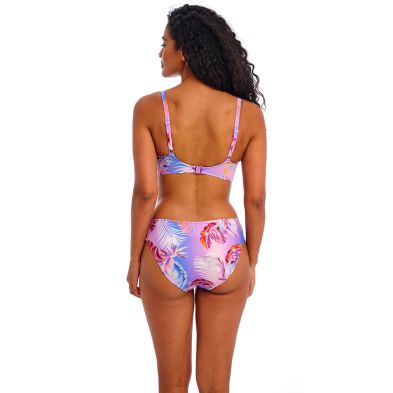 Top de bikini plunge lila Miami Sunset Cassis de Freya espalda