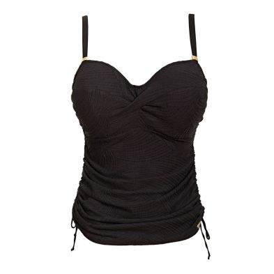 Top de tankini negro Ottawa de Fantasie frontal