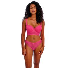 Sujetador longline bra fucsia Fancies de Freya delante