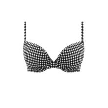 Top de bikini preformado negro Check in de Freya frontal