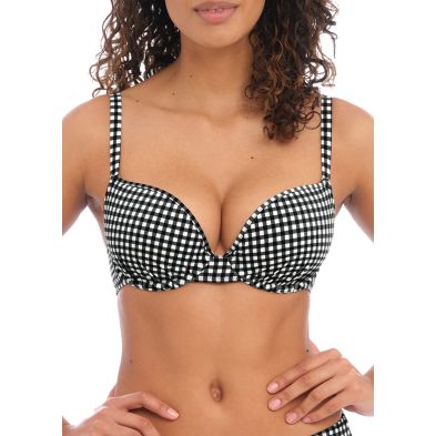 Top de bikini preformado negro Check in de Freya