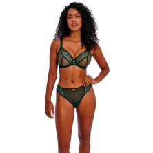 Sujetador plunge verde Loveland boudoir de Freya delante