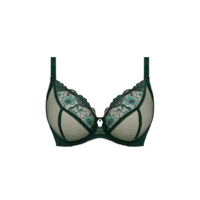 Sujetador plunge verde Loveland boudoir de Freya frontal