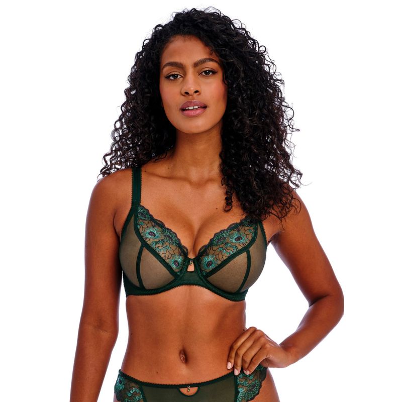 Sujetador plunge verde Loveland boudoir de Freya