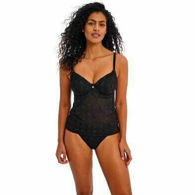 Top de tankini negro Nomad Nights de Freya delante