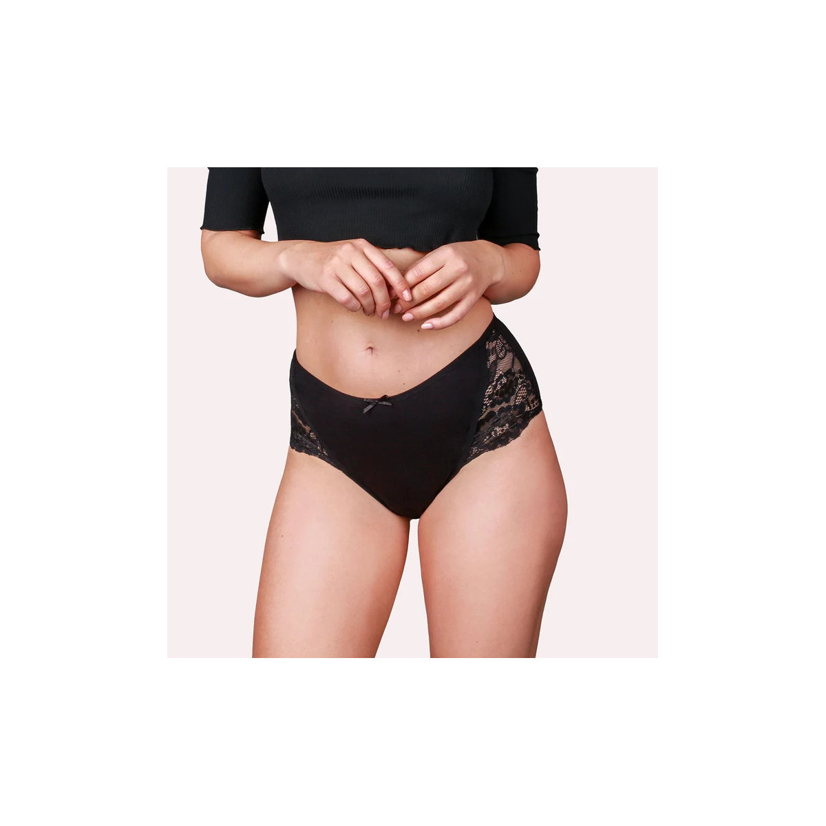 Braga menstrual alta encaje