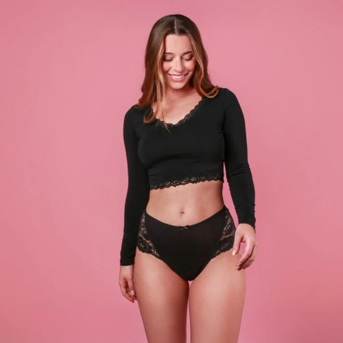 Braga menstrual Alta de encaje