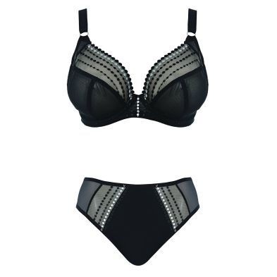 Sujetador talla grande plunge negro Matilda de Elomi cut