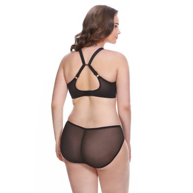 Sujetador talla grande plunge negro Matilda de Elomi cruzado espalda