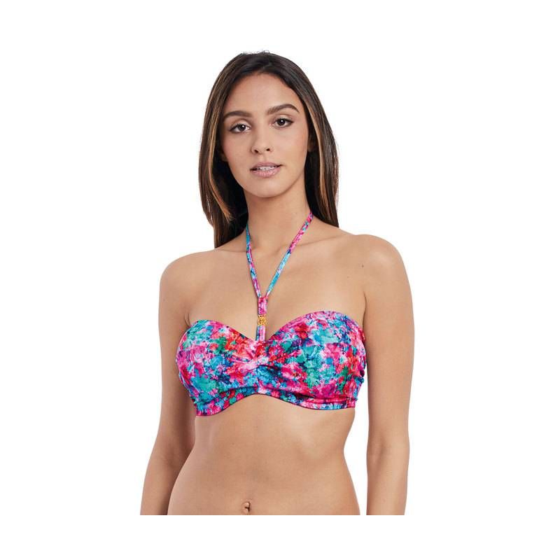 Top de bikini bandeau tropic Mamba de Freya frente