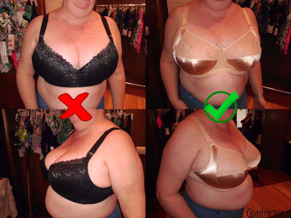 Comparativa antes y después bra fitting